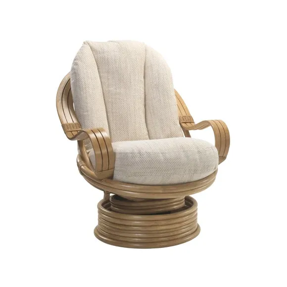 Desser Viola Rattan Laminated Swivel Rocking Chair 2