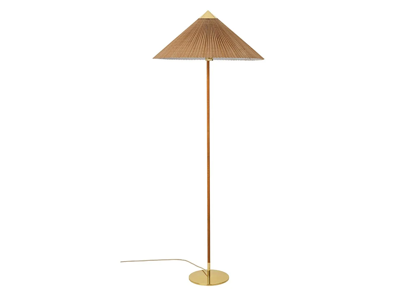 Gubi 9602 Floor Lamp Brass/Bamboo 1