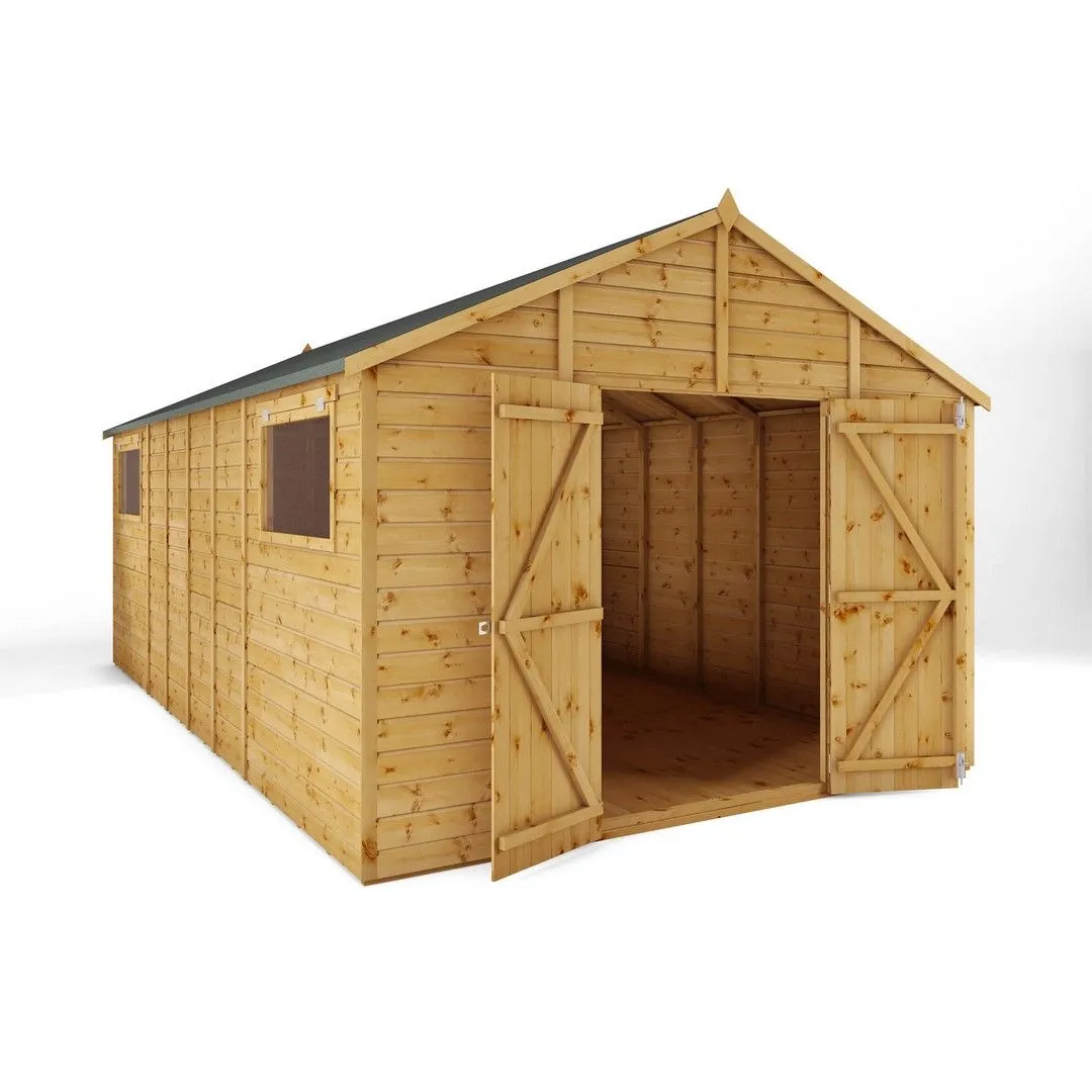 Mercia 18 x 10 Ft Premium Shiplap Apex Workshop - L546.6 x W322.7 x H252.4 cm in Brown 2