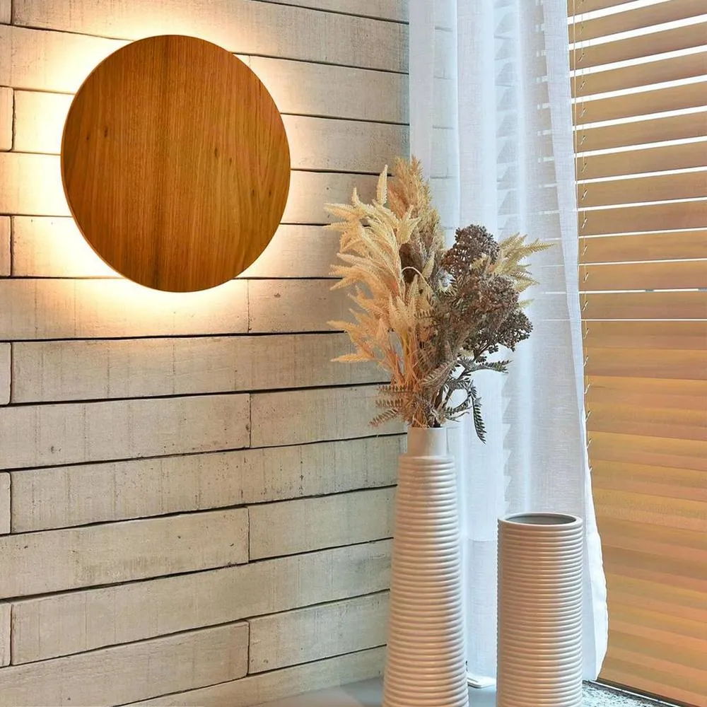 Netlighting Clean Flush Wall Lamp Teak in Brown 4