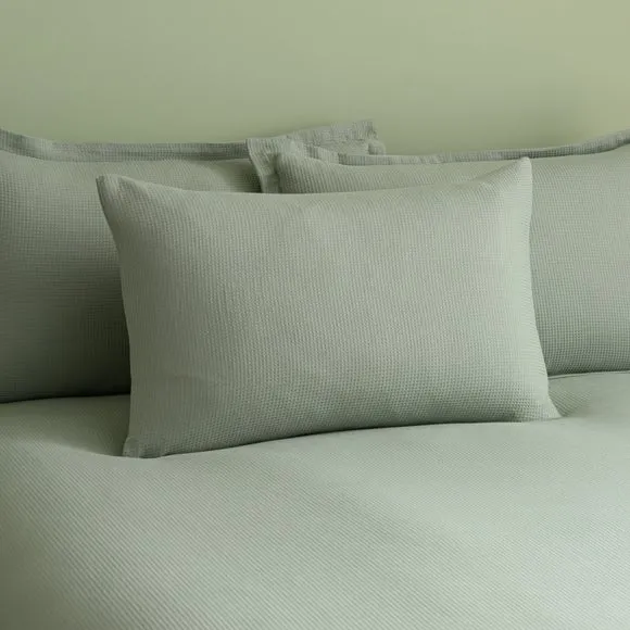 Newston Waffle Polycotton Duvet Cover & Pillowcase Set 4