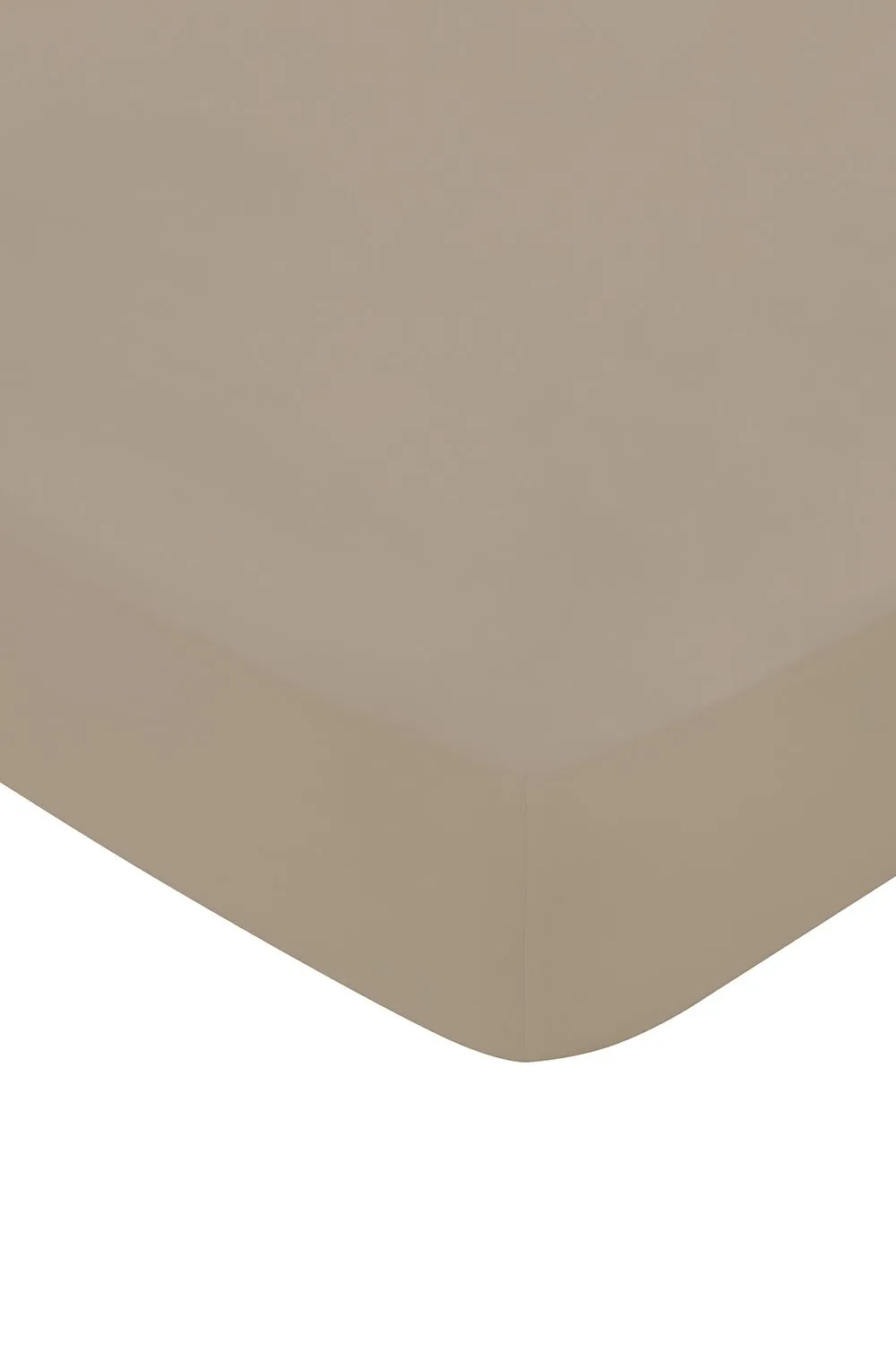 1951 'Luxury 400 Thread Count' Cotton Sateen Fitted Sheet in Beige