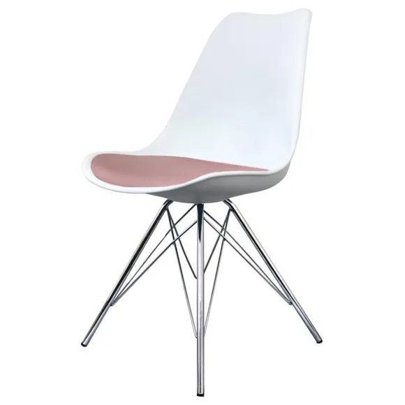 Fusion Living Soho White Plastic Dining Chair 2