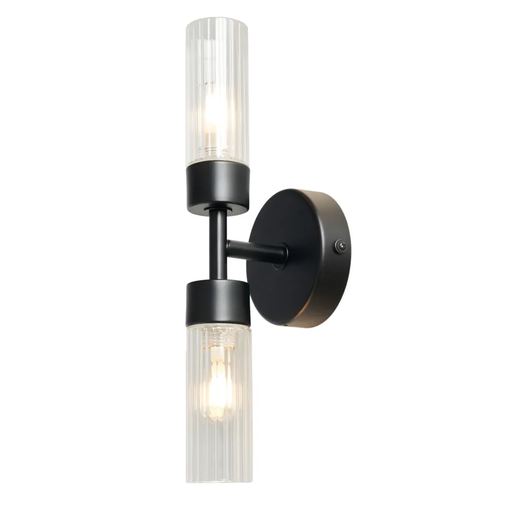 Kier Bathroom Wall Light, Black