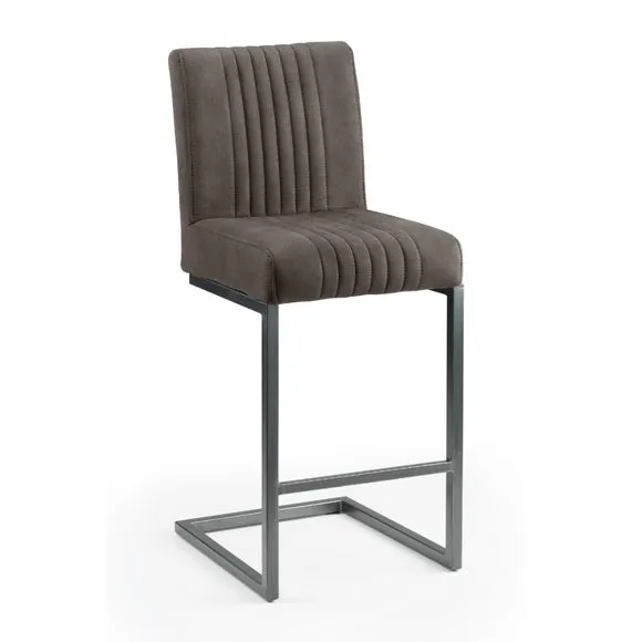 Brooklyn Set of 2 Bar Stools, Suede 3