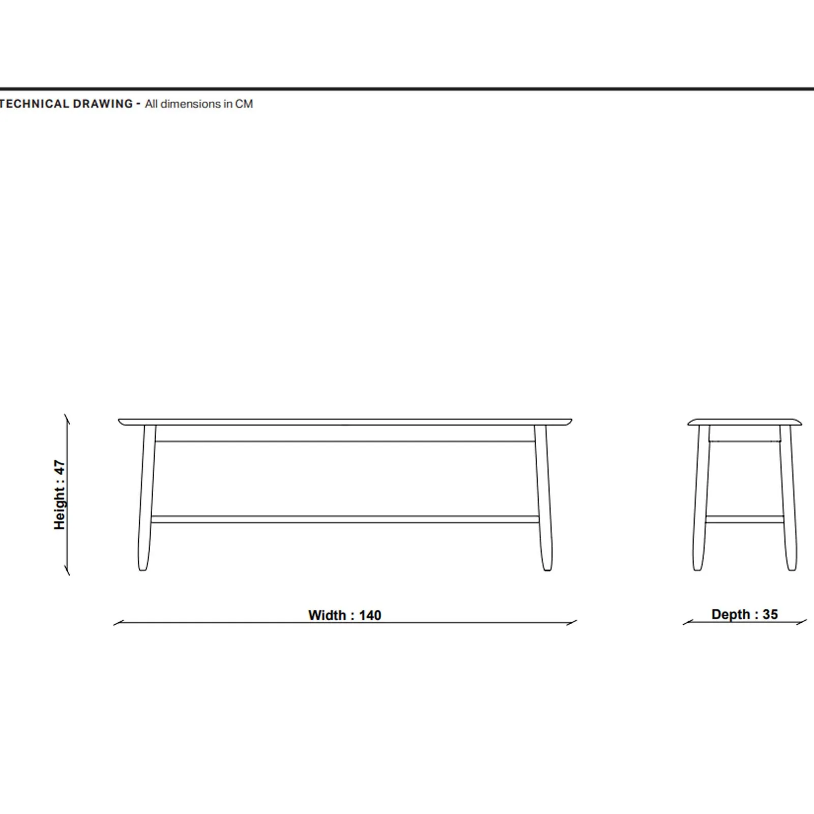 Ercol Monza Bench, Brown Oak | Barker & Stonehouse 6