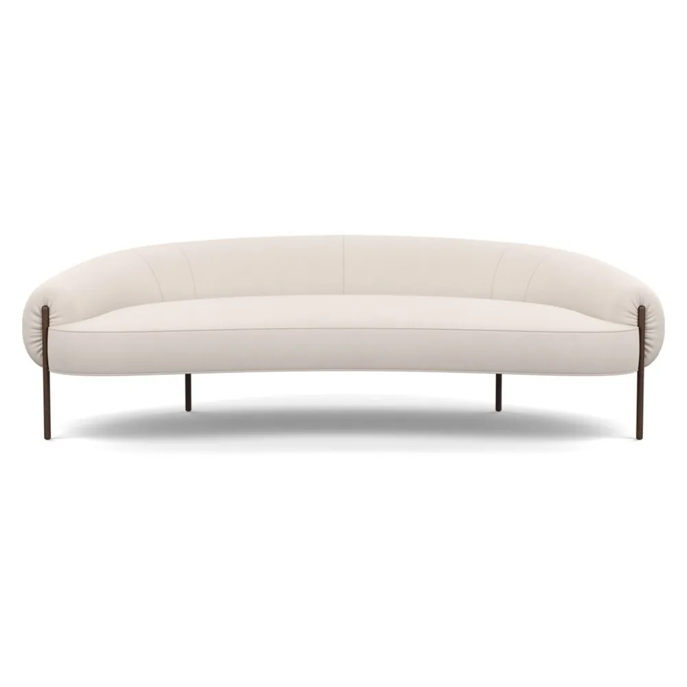 Heal's Isola 3 Seater Sofa Siena Cotton Natural Bronze Feet 1