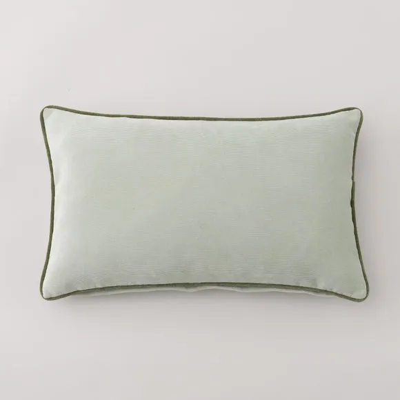 Velour Contrast Piped Rectangular Cushion 3