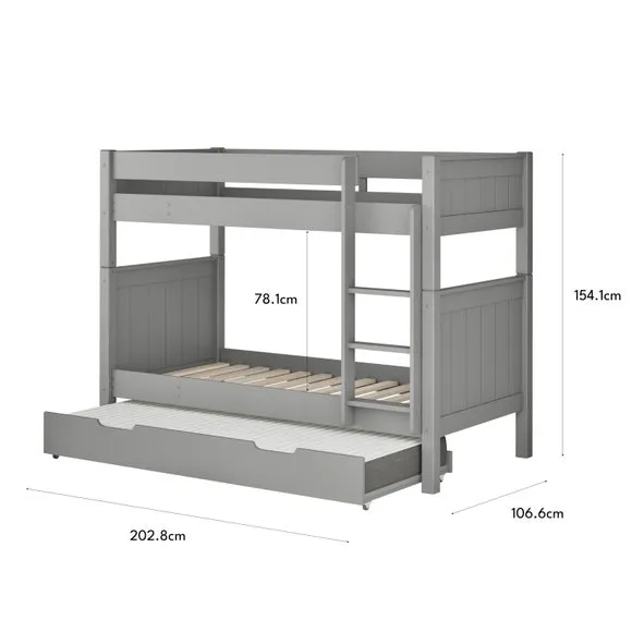 Classic Bunk Bed With Open Trundle 6