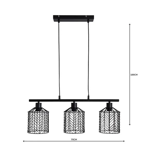 Return - Siena 3 Light Diner Ceiling Light 5