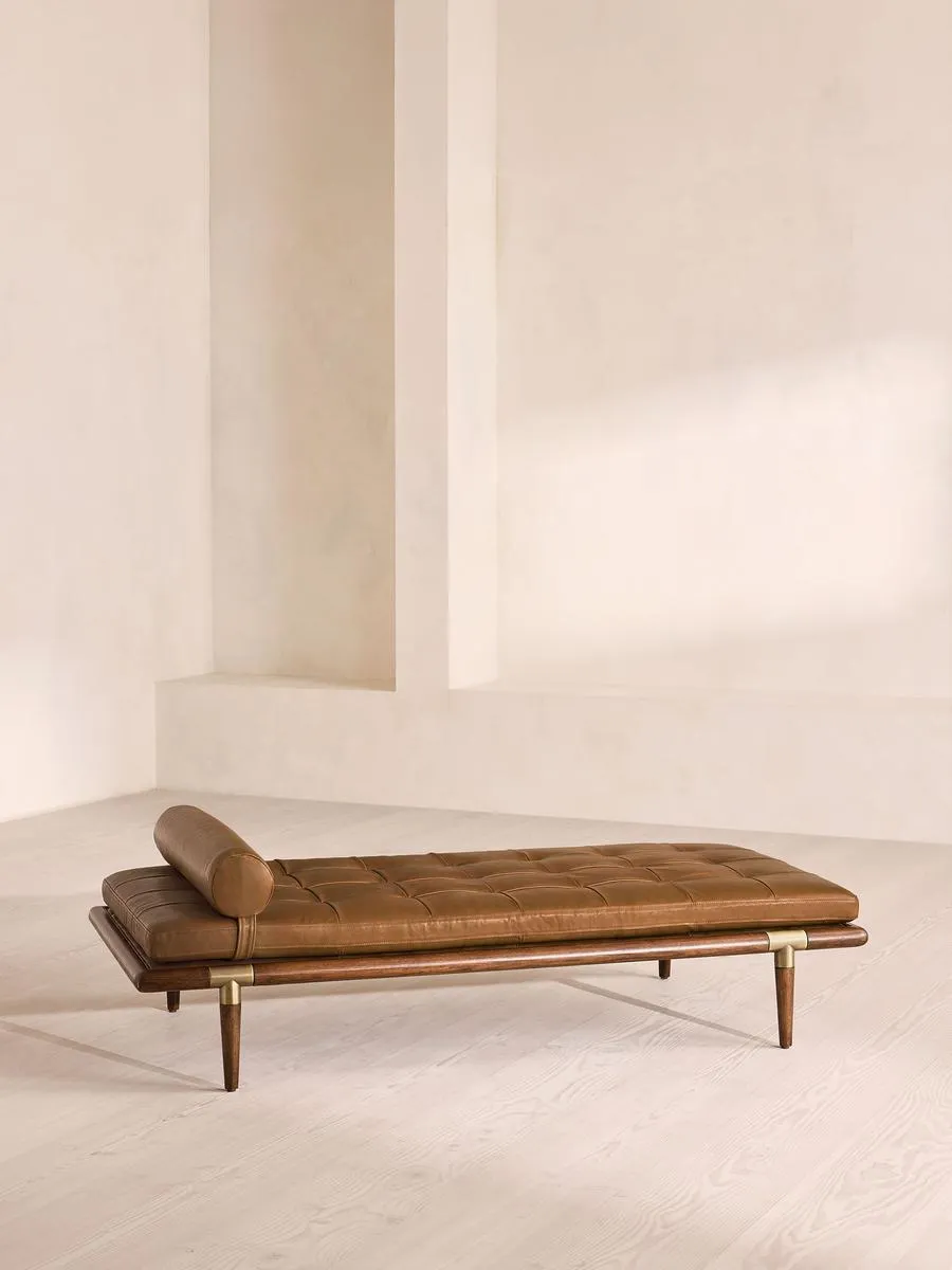 Theodore Daybed, Leather, Chestnut