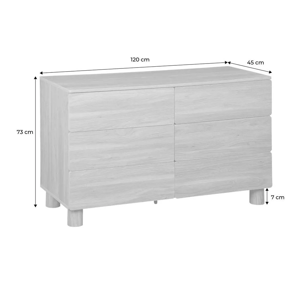 sweeek Wood decor chest of 6 drawers in Brown 5