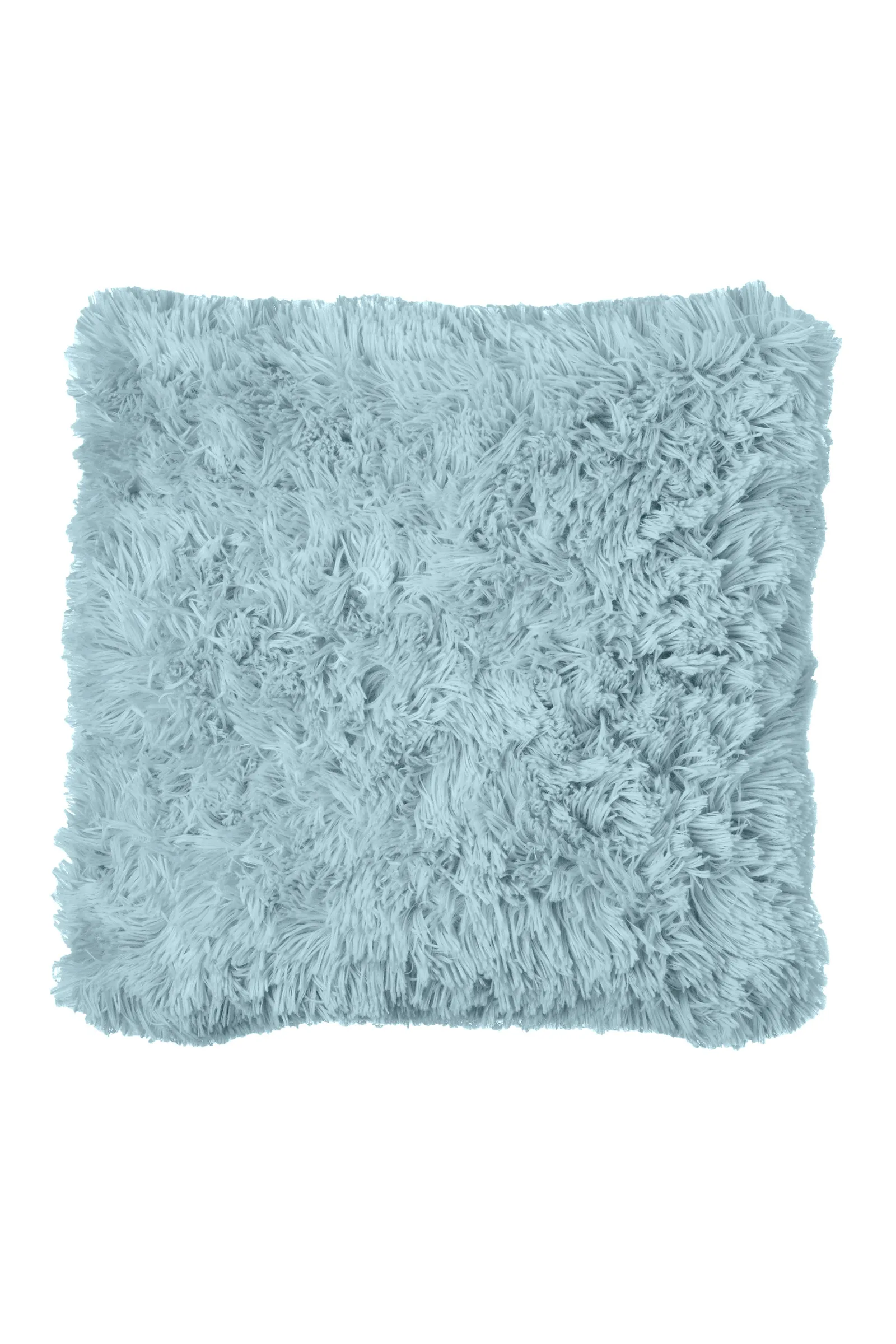 Catherine Lansfield 'Cuddly' Faux Fur Cushion in Duck Egg Blue 5