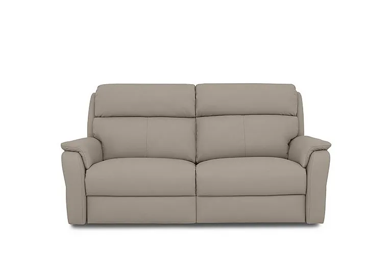Vito Leather 3 Seater Recliner Sofa with Headrests and Power Lumbar