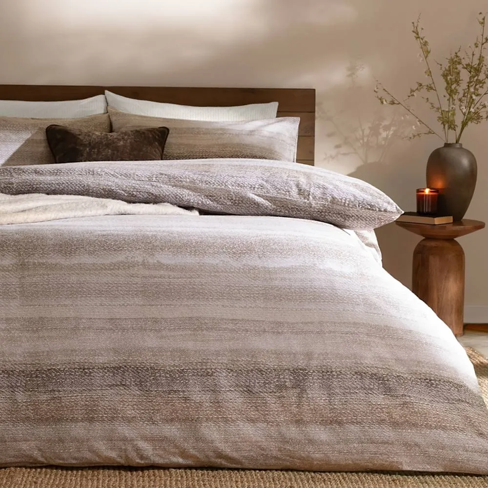 Yard Swift Brushed 100% Cotton Duvet Cover Set in Beige 2