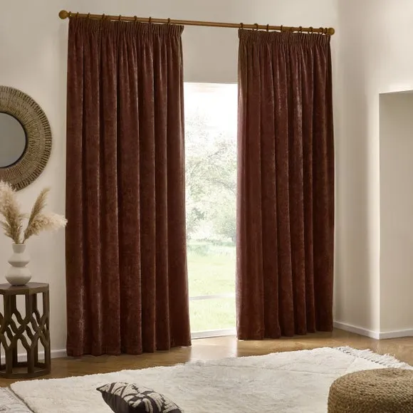 Yard Chenille Pencil Pleat Curtains 1