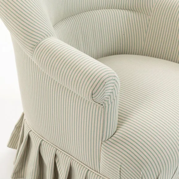 Goldie Frill Tiny Stripe Accent Chair 4