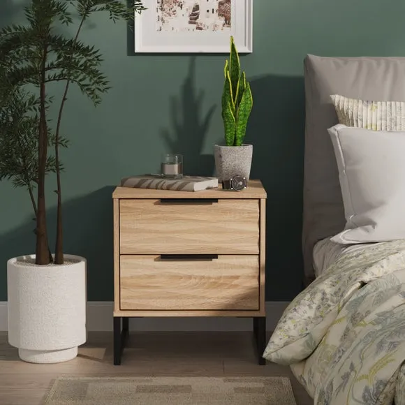 Tuxford 2 Drawer Bedside Table 1