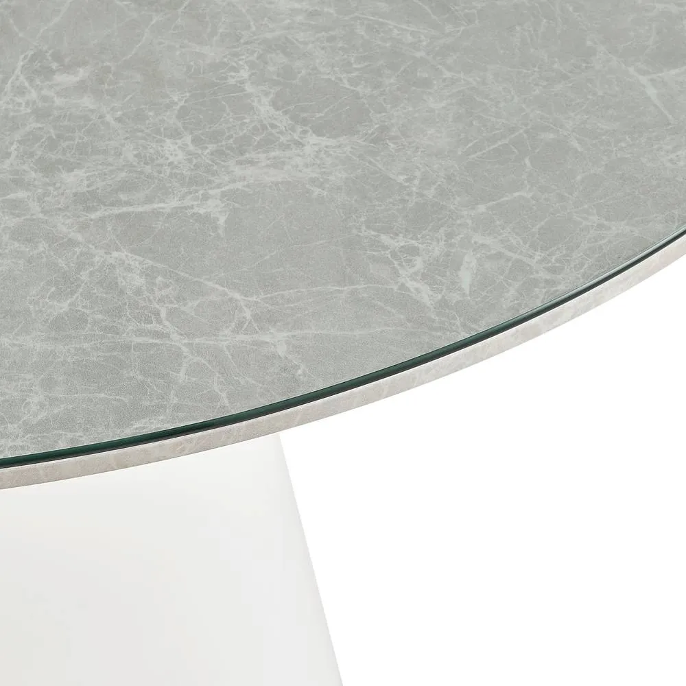 FurnitureboxUK Round Tempered Glass Table Protector Topper in Clear 2