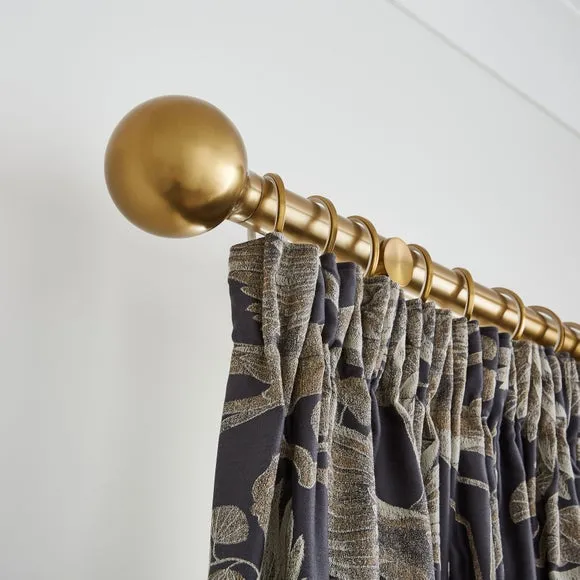 Contemporary Ball Fixed Metal Curtain Pole with Rings 4
