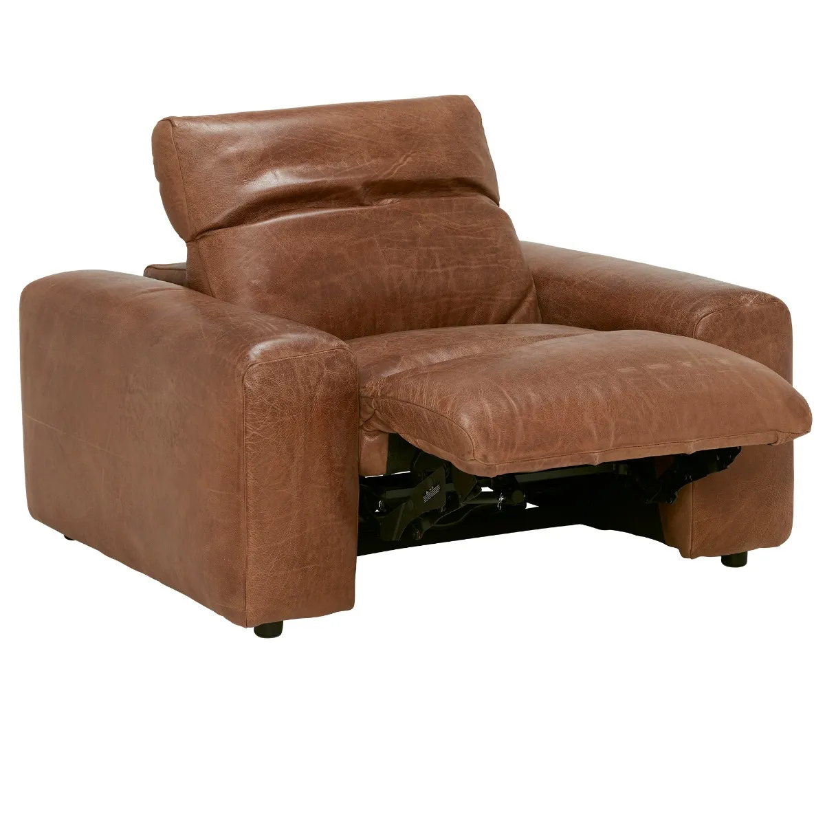Timothy Oulton Pudgie Sofa 1 Seater, Brown Leather | Barker & Stonehouse 5