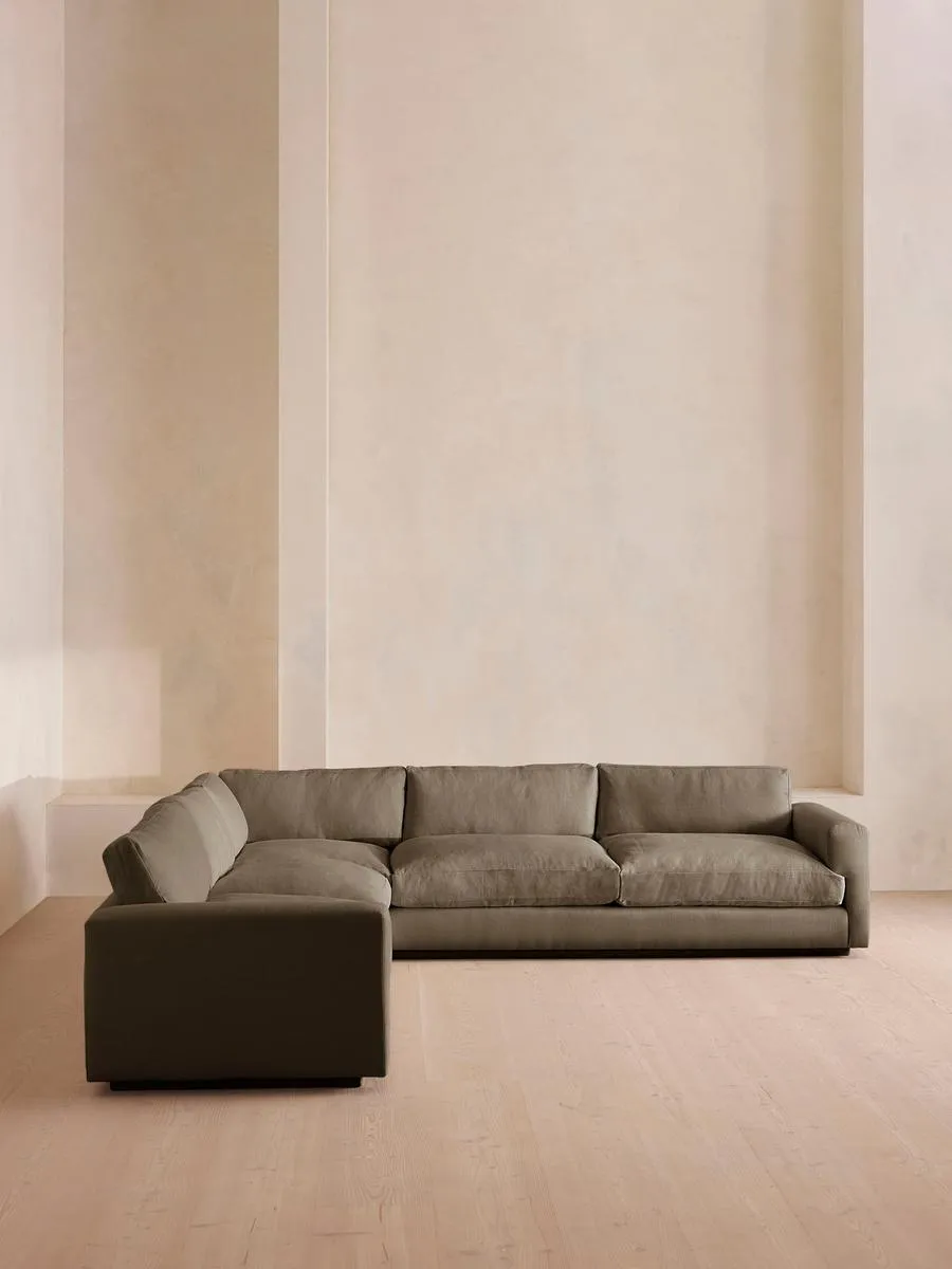 Mossley Corner Sofa, Linen, Mushroom