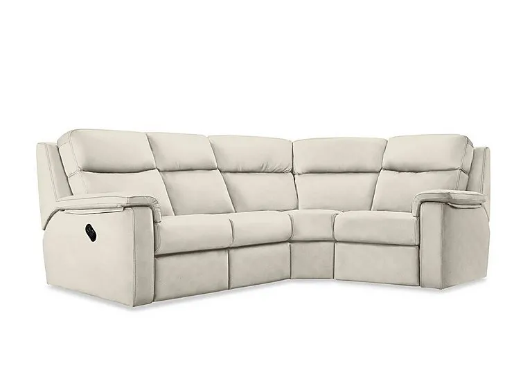 Thornbury Leather Manual Recliner Left Hand Facing Corner Sofa - Oxford Light Grey