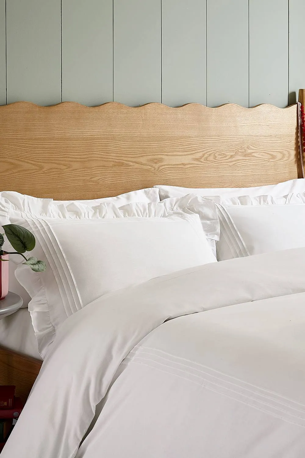 Helena Springfield 'Evie Pintucks' Cotton Duvet Cover Set in White 2