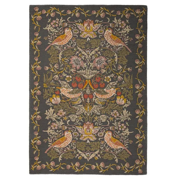 William Morris At Home Strawberry Thief Wool Rug 5