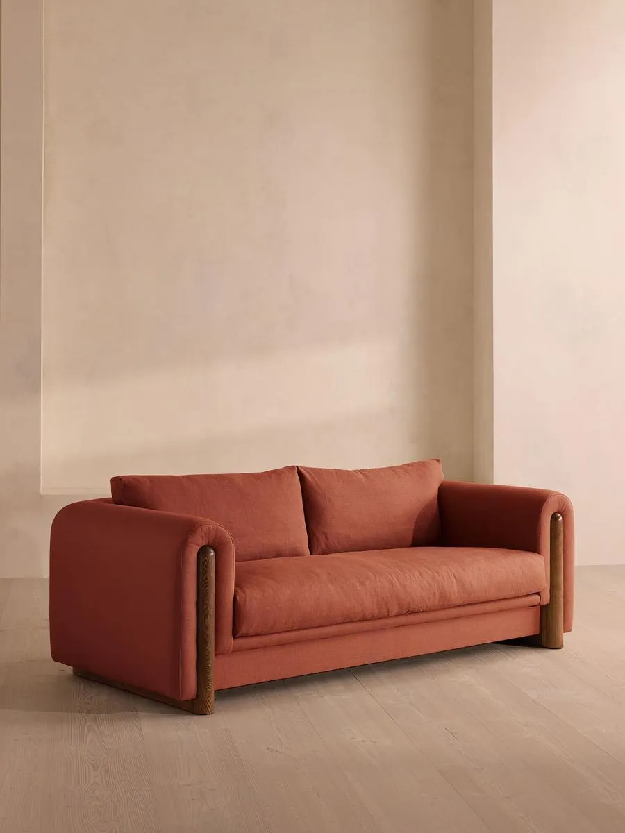 Farrell Three Seater Sofa, Linen, Sienna
