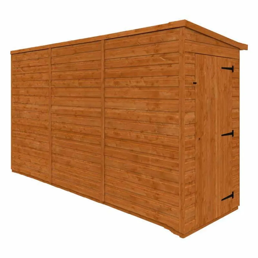 Buttercup Farm 12x4 Flex Pent Summerhouse Garden Sunroom 12mm Flex in Burnt Orange 2