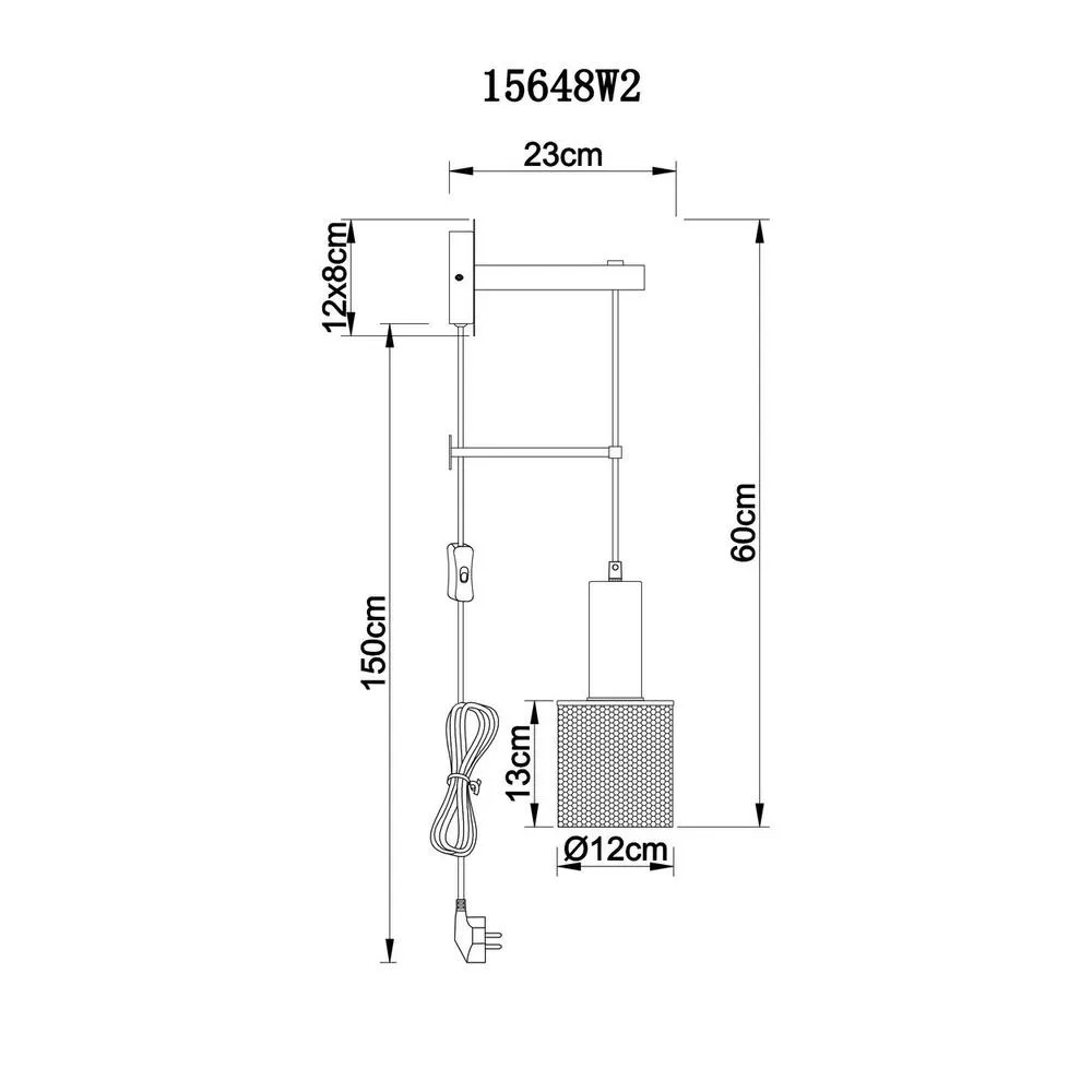 Netlighting Jedd 12cm Wall Lamp Matt Black 1x E27 6