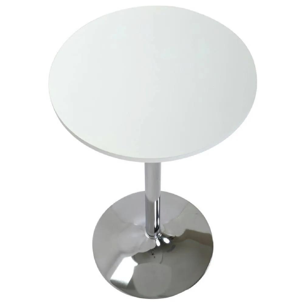 netfurniture Horizon Poseur Table Round White Wood 5