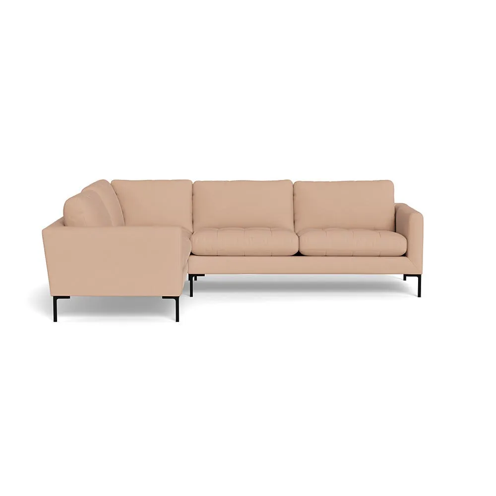 Heal's Eton Left Hand Facing Corner Sofa Capelo Linen-Cotton Rosedale Black Feet 1