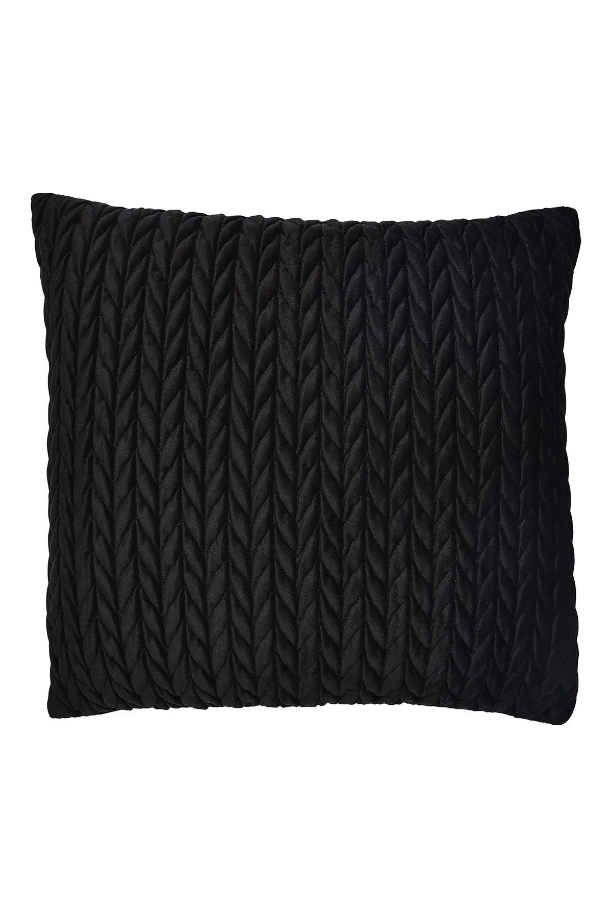 Laurence Llewelyn-Bowen 'Amory' Luxe Velvet Filled Cushion in Black 2