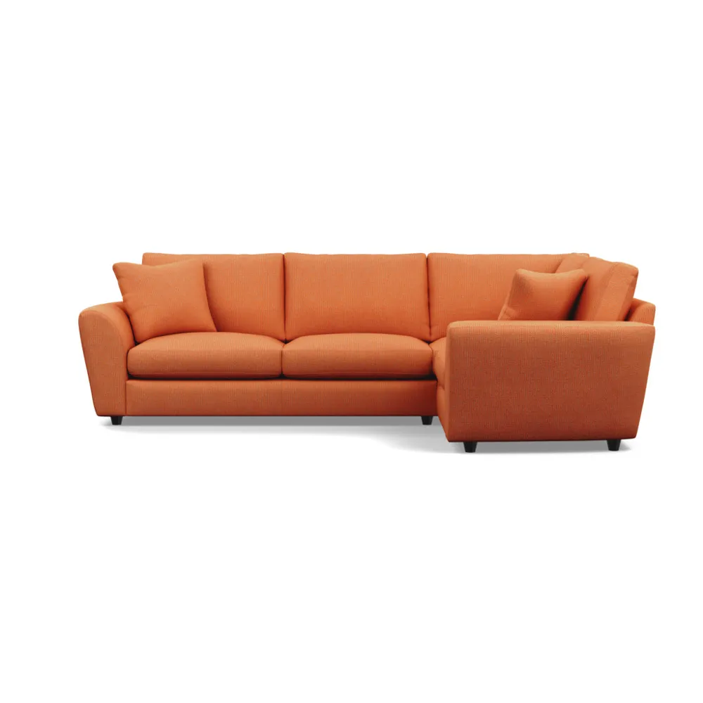 Heal's Snooze Right Hand Facing Corner Sofa Tejo Recycled Zinnia Black Feet