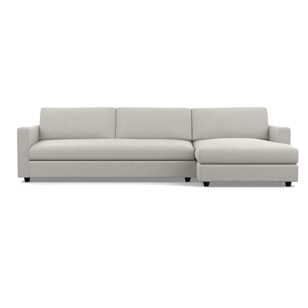 Heal's Nimbus II Complete 4 Seater Corner Chaise RHF Smart Linen Mix Silver
