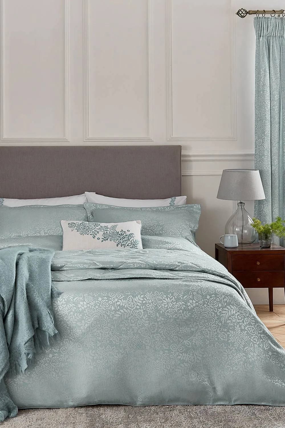 1951 'Atea' Cotton Duvet Cover Set in Duck Egg Blue