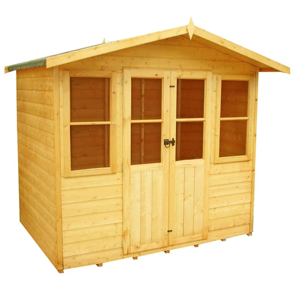 Shires Haddon Shiplap Summerhouse Garden Sun Room Approx 7 x 5 Feet in Light Tan
