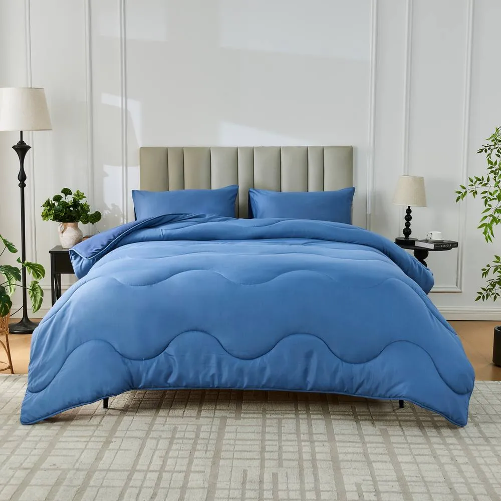 GAVENO CAVAILIA Coverless Microfiber Duvet in Blue