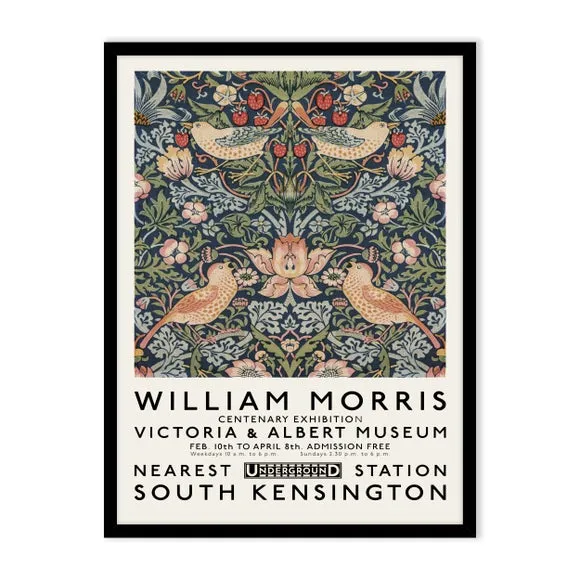 William Morris Inspired Exhibition Framed Poster 2