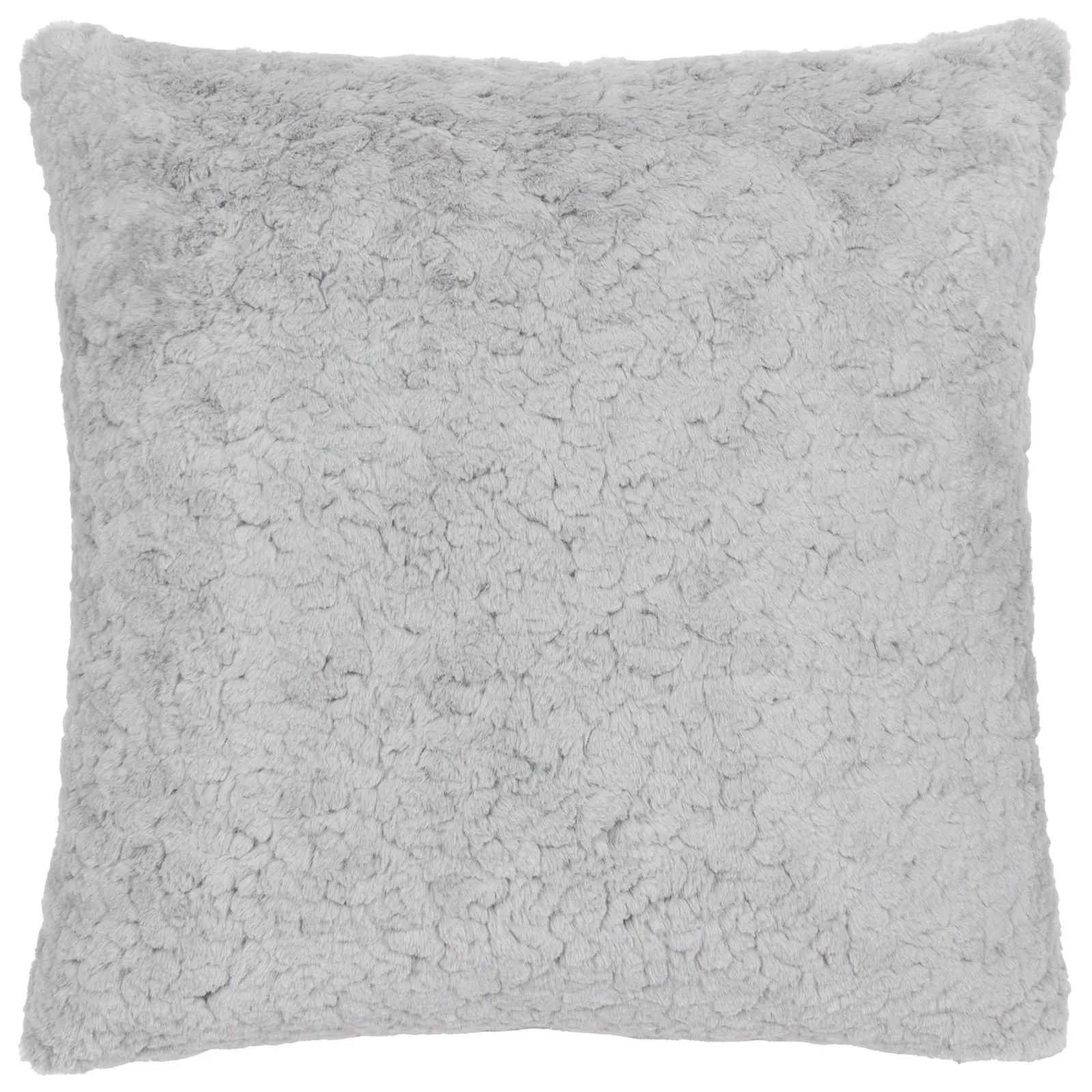 Furn Megeve Faux Fur Polyester Filled Cushion in Grey