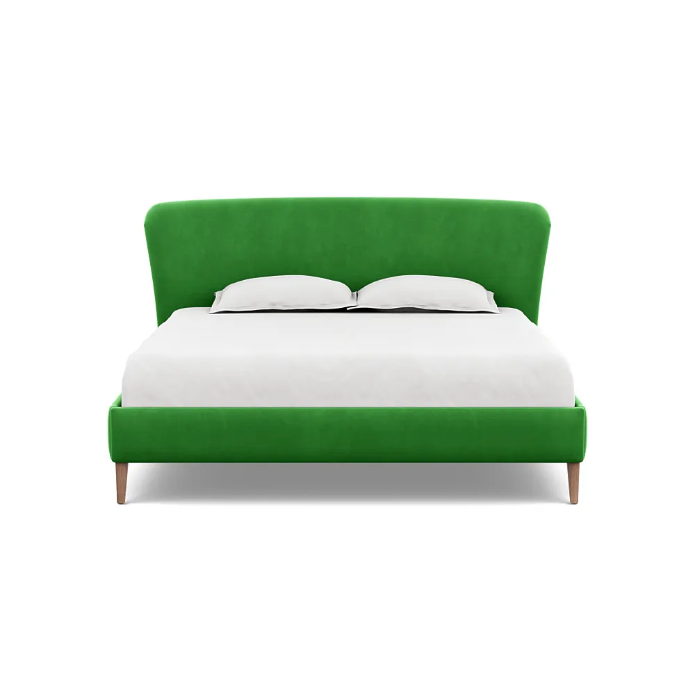 Heal's Darcey Bed Super King Varese Velvet Emerald Tinted Ash Feet