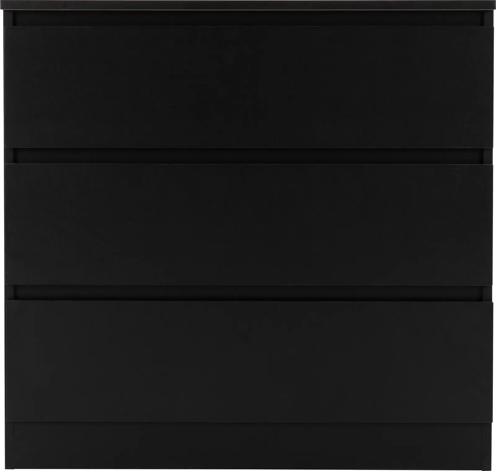 Seconique Malvern 3 Drawer Chest in Black 3