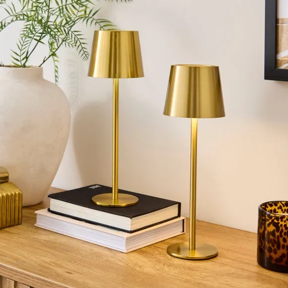 Set of 2 Rechargeable Touch LED Table Lamps