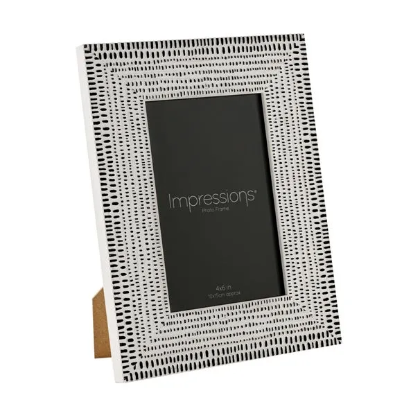 Impressions Monochrome Patterned Photo Frame 3