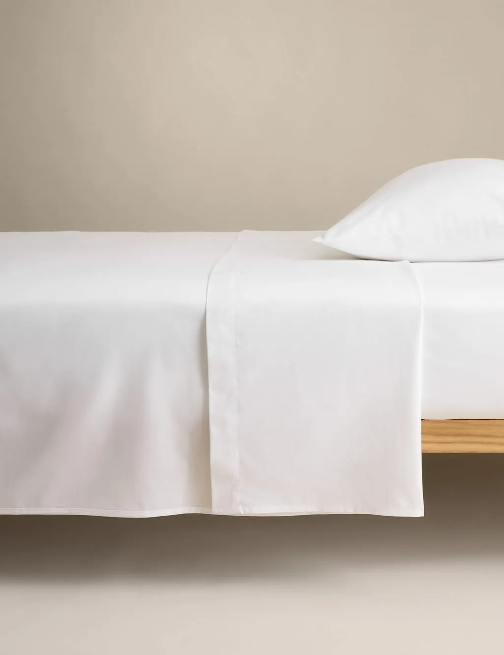 M&S Cotton Rich Flat Sheet White