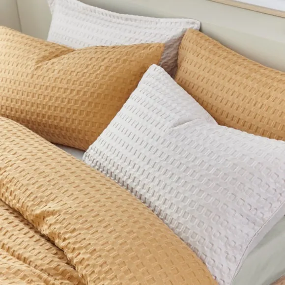 Emerson Waffle Duvet Cover and Pillowcase Set 5