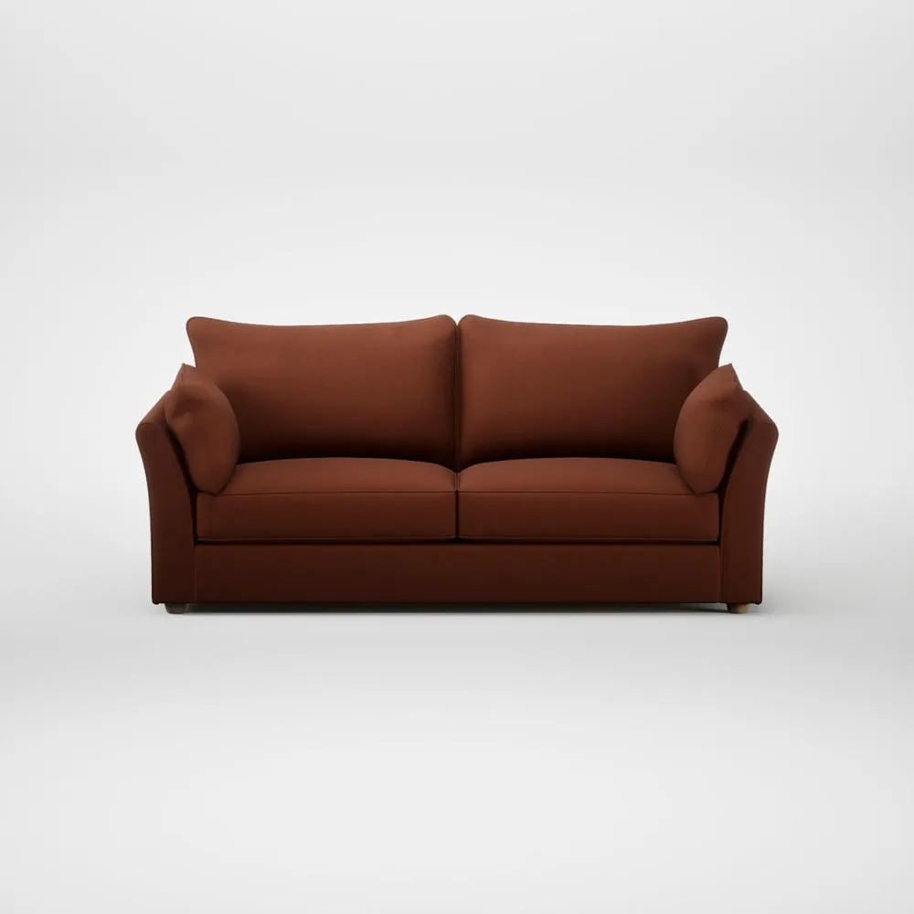Heal's Tailor 4 Seater Sofa Smart Cotton Linen Rust Natural Feet 2