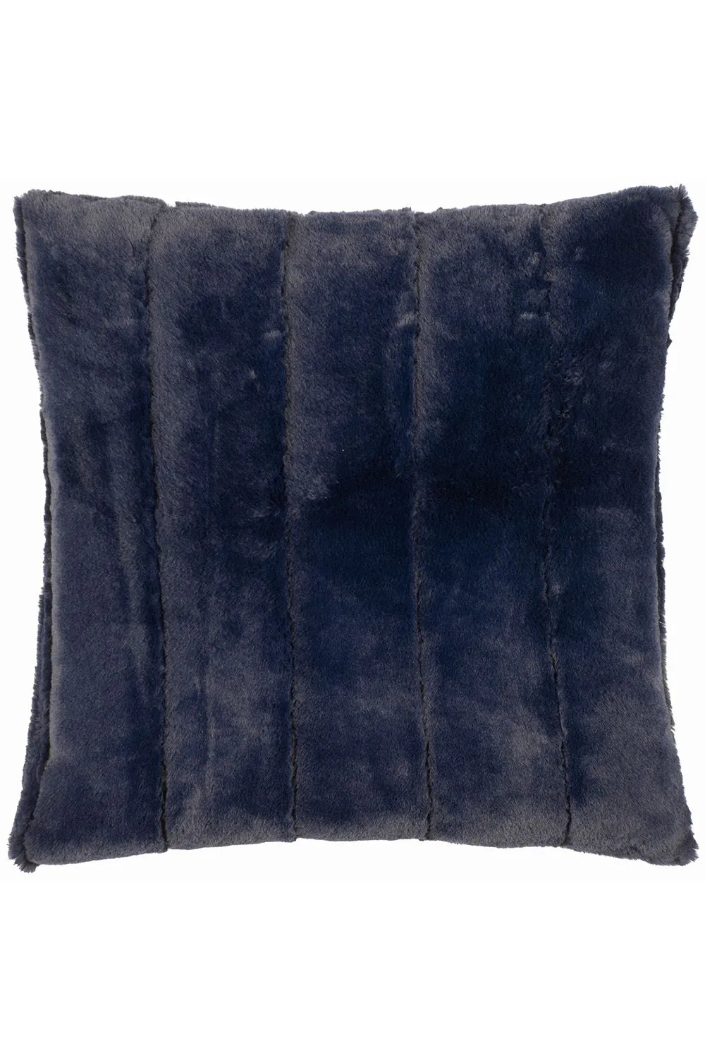 Paoletti Empress Alaskan Faux Fur Cushion in Navy